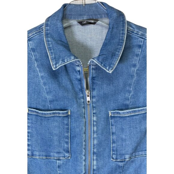 Free People x Driftwood Neptune Embroidered Denim Jumpsuit XS - Picture 7 of 16